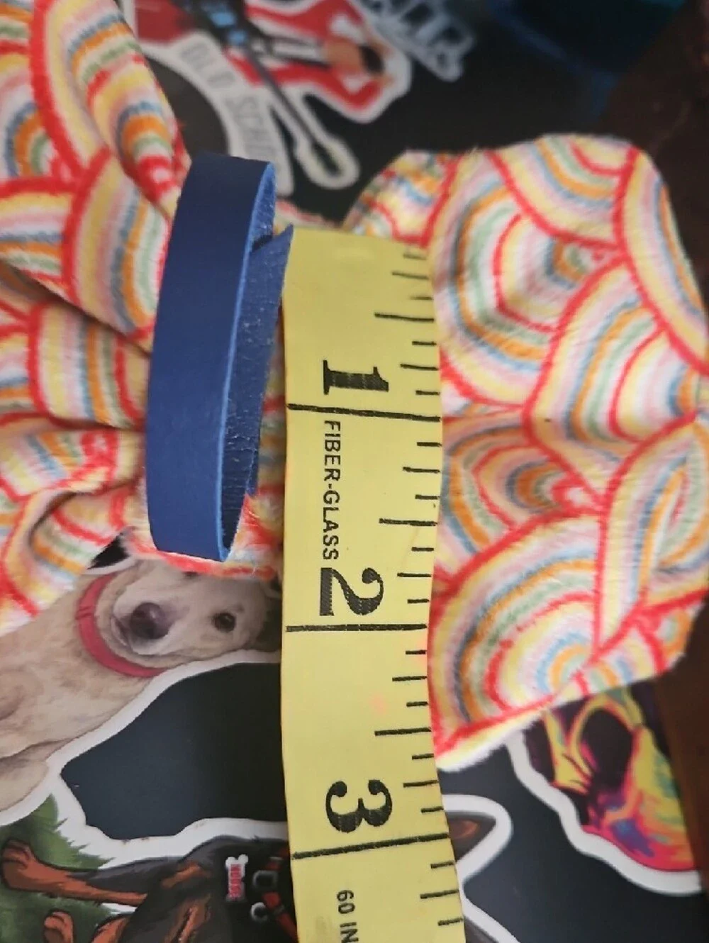 Hand Crafted Rainbow Pet Dog Collar Bow Tie Accessory NEW Gifted